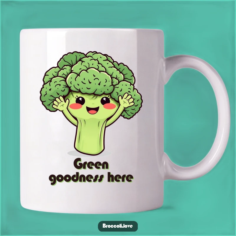 Funny Broccoli's Happy Wave Mug: Start Your Day with Veggie Cheer