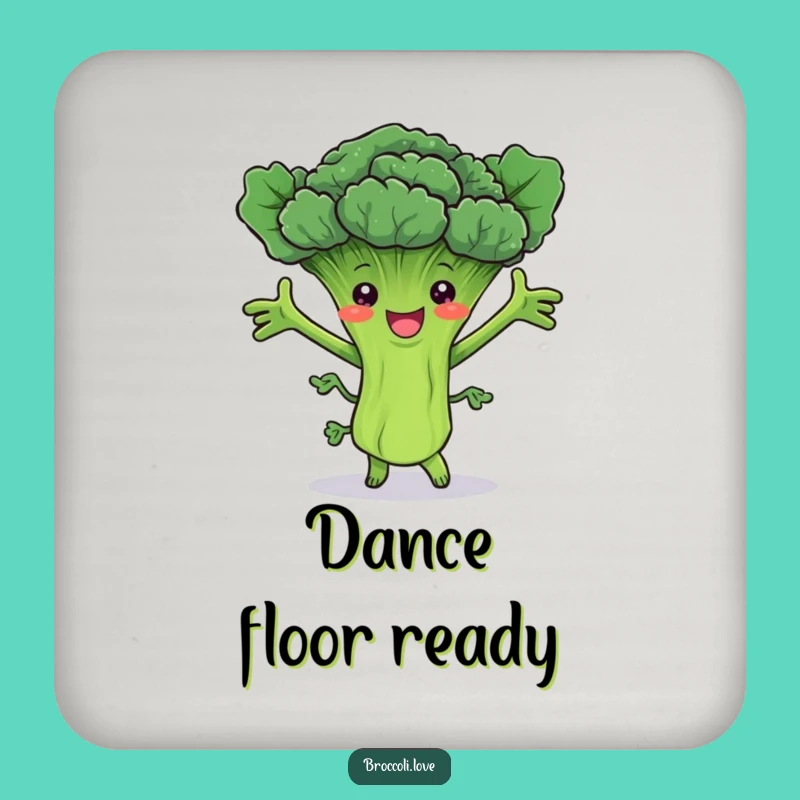 Funny Dancing Broccoli Stalk Coaster - Protect Surfaces with Groove