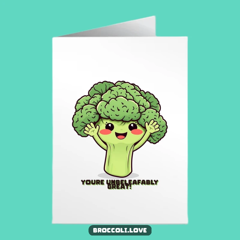 Free Printable Congrats Card: Broccoli's Victory Dance - Humorous Downloadable Gift