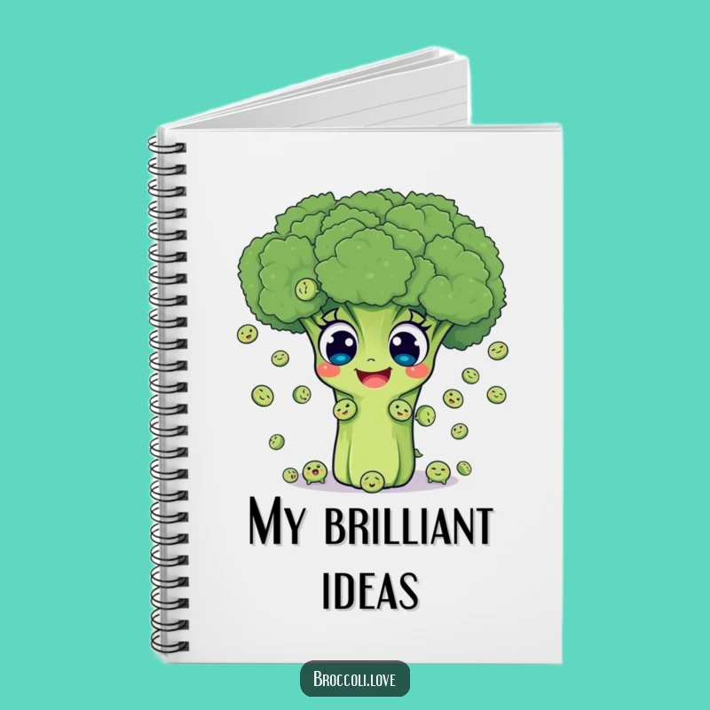 Funny Broccoli Juggling Peas Notebook - Jot Down Laughs & Ideas