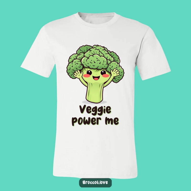 Broccoli's Enthusiastic Wave T-Shirt: Spread Veggie Joy