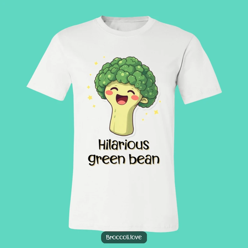 Funny Laughing Broccoli T-Shirt - Bursting with Joyful Tee
