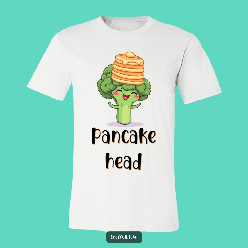 Funny Pancake Broccoli Giggle Tee - Hilarious Breakfast Food T-Shirt Gift